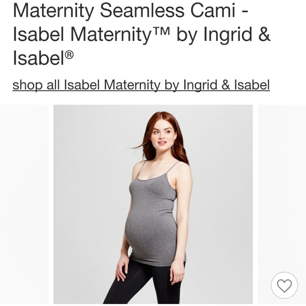 M/L Maternity Tank Top Cami by Ingrid & Isabel